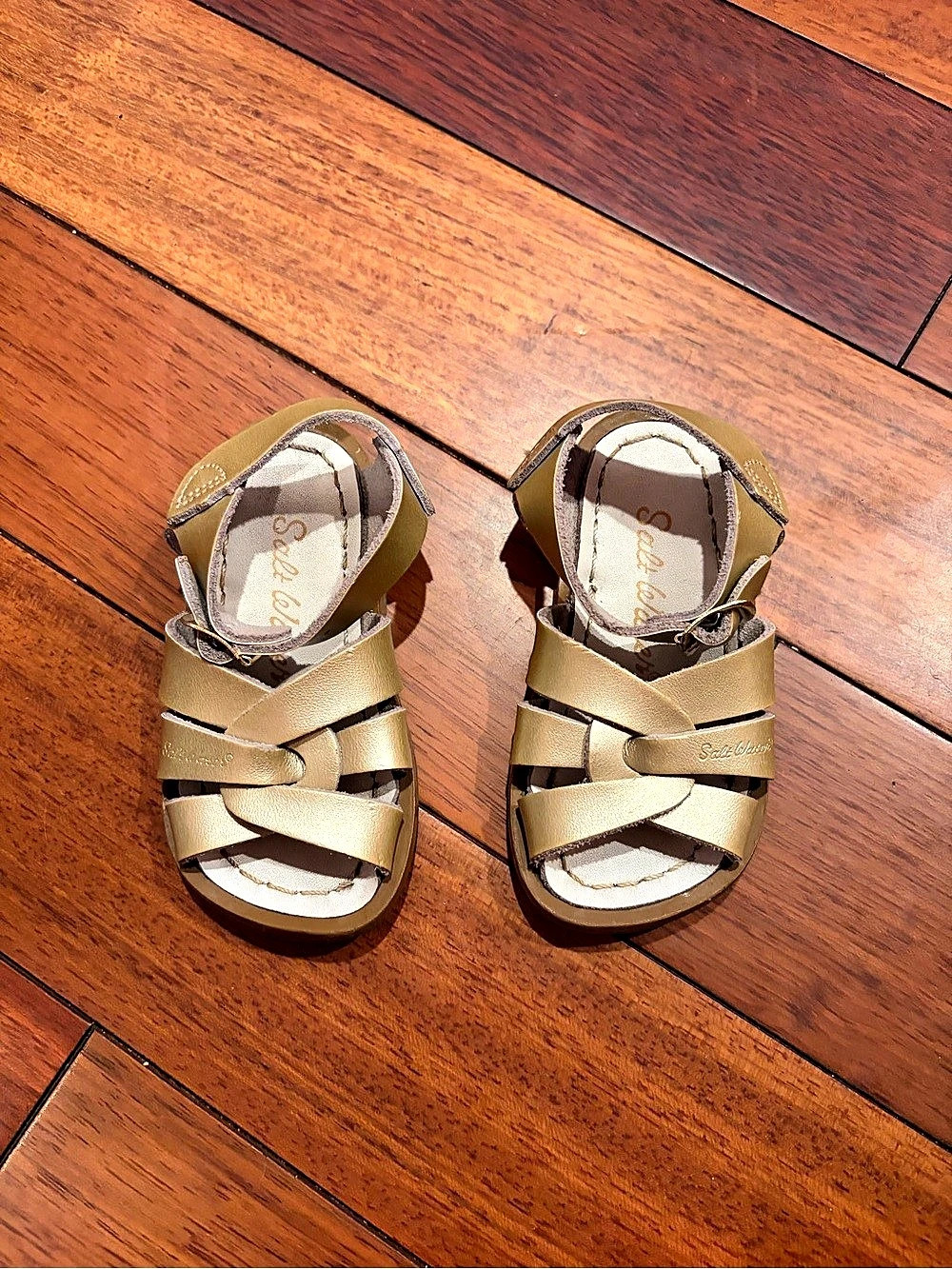 Baby Salt Water Sandals Gold Strappy Sandals